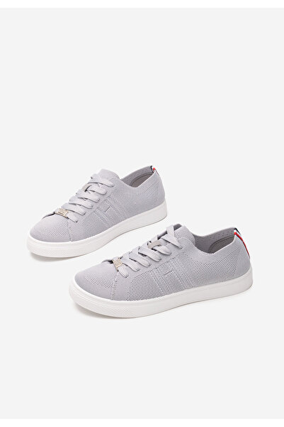 B T Shoes Šedé dámské plátěné tenisky Belinda V3