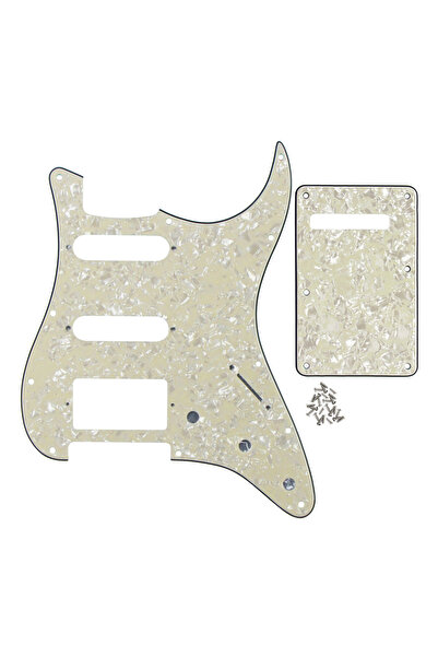 Choice5 Aged Pearl 4ply FLEOR Set of 11 Holes SSH ST Electric Guitar kguard H...