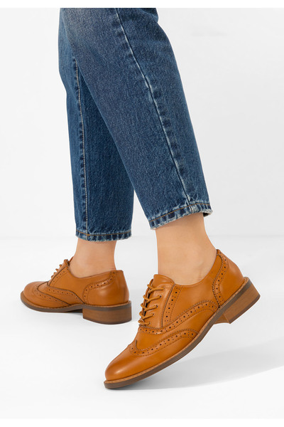 B T Shoes Women's brogue shoes Cilora camel