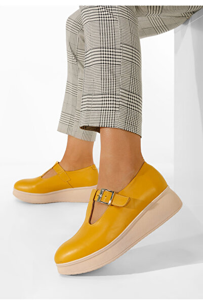 B T Shoes Gilena yellow platform casual shoes