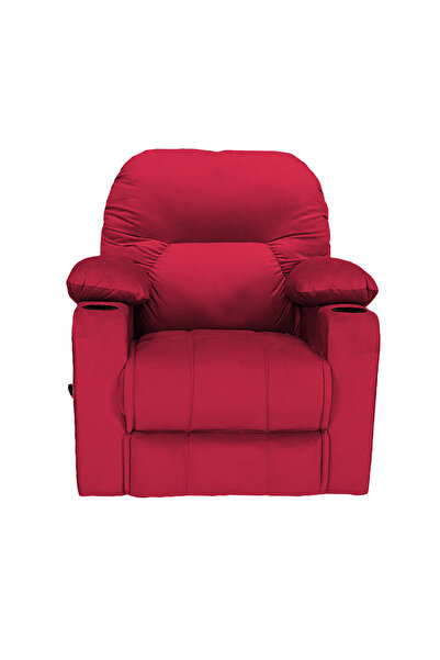 BACK COMFORT |Crown Seat|Velvet Rocking Cinematic Recliner Chair with Cups Holder