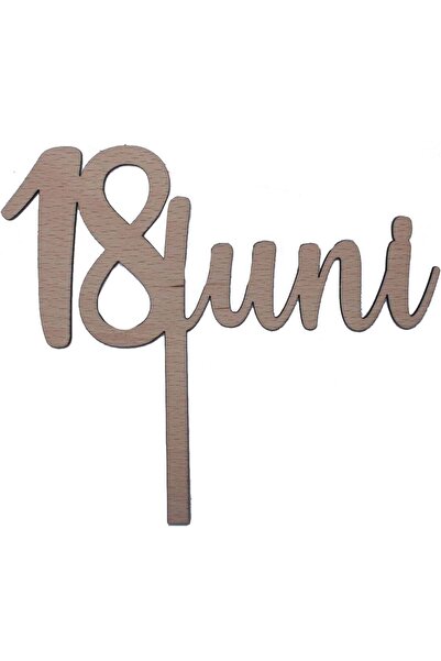 OEM Topper Aniversare Personalizat HH1573 din lemn 18 luni 15x13 cm