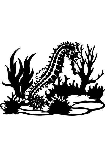 OEM Decor perete Calut de Mare HH803 din lemn - 37 L x 27 H (cm)