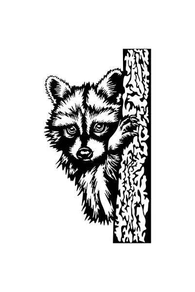 OEM Decor perete Raton HH806 din lemn - 32 L x 57 H (cm)