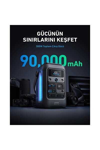 Anker SOLIX C300X DC 288Wh I 300W Taşınabilir Güç Kaynağı