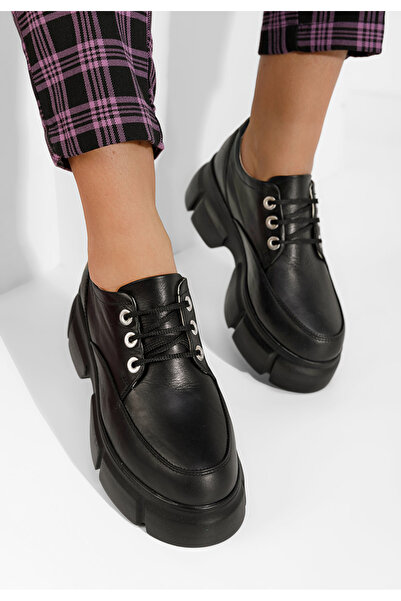 B T Shoes Pantofi casual dama piele Disia negri
