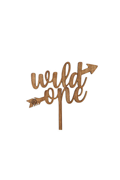 OEM Topper Personalizabil Decor pentru tort Wild One din lemn - 38 L x 38 H (cm)