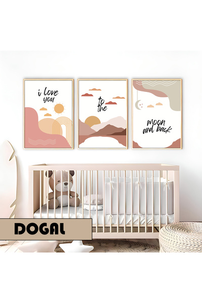 Harika bir ev Dečija soba Dnevna soba - Minimalistički Moderni Boemski ROZE L...