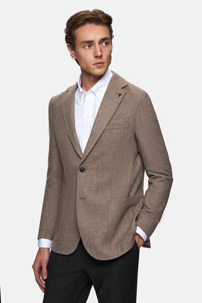 Tween Slim Fit Vizon Kumaş Ceket