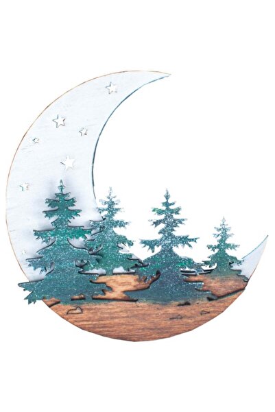 OEM Glob de Craciun mai multe Straturi HH889 din Lemn Model Luna si Brazi