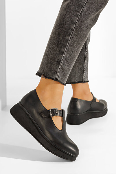 B T Shoes Gilena V2 black platform casual shoes