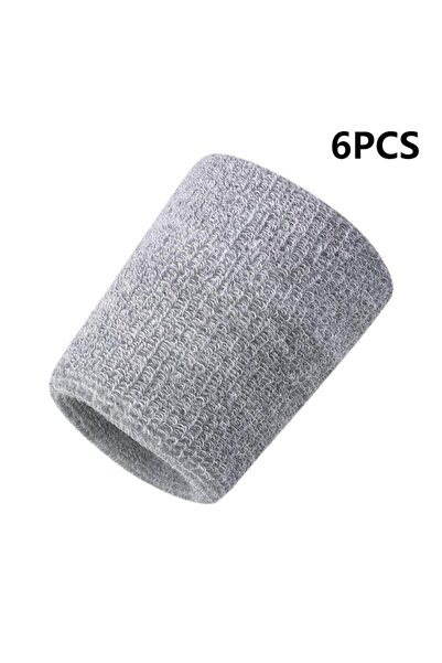 Choice Dark Grey 6-piece sports moisture-wicking solid-color thickened wrist guards, suitable for fitness a