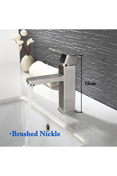 Choice4 Stainless steel DMF-brushed nickle Basin Sink Bathroom Faucet Deck Mo...