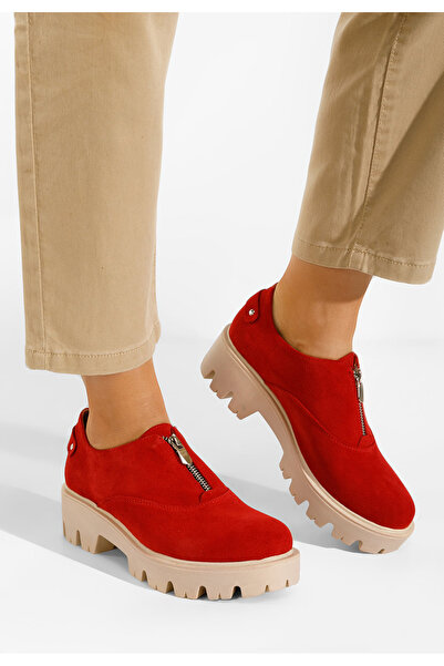 B T Shoes Women's casual leather shoes Brindisi V2 red