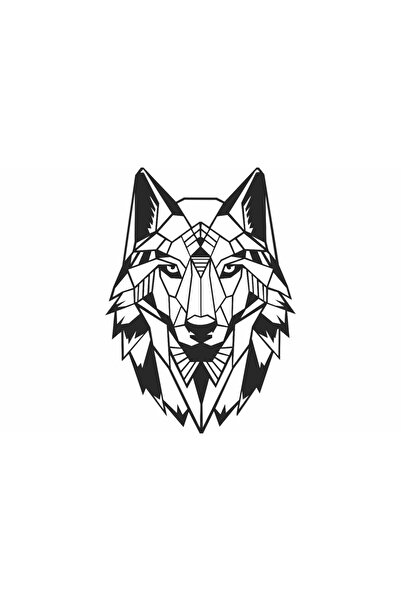 OEM Decor Personalizabil Geometric perete Cap de Lup HHH608 din lemn - 38 L x...