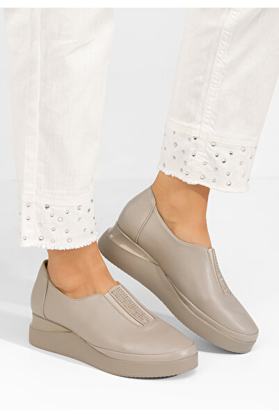 B T Shoes Šedé dámské polobotky Teresia