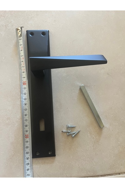 ÇELİKEL Oda Prizma Anka Mat Siyah Oda Kapı Kolu Takım (Sağ-Sol)