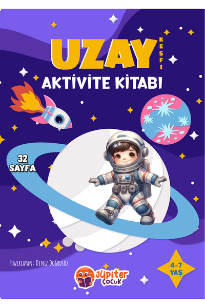 Jüpiter Çocuk Yayınları Space Activity & Coloring Book Set of 2 |   60 Pages |   Educational and Fun Children's Books