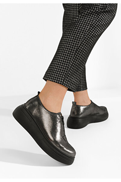 B T Shoes Pantofi casual dama Amaera argintii