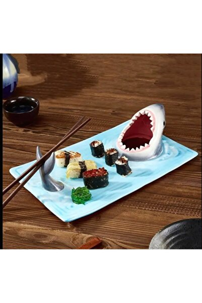 aysequlce köpekbalığı tabak sushi komik tabak shark plate