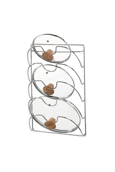 Generic رف كلاسيكو فضي من إنترديزاين رقم 485803 لغطاء المقلاة