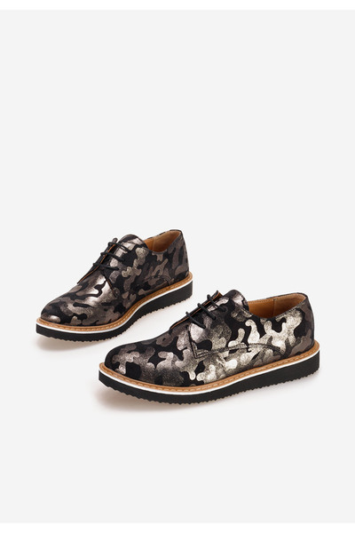 B T Shoes Černé kožené derby dámské Casilas V4