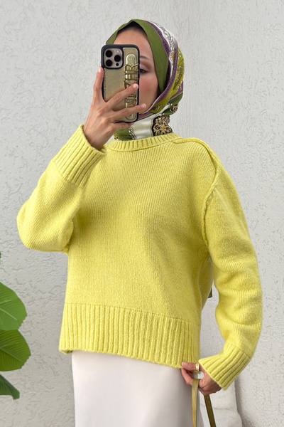 Salih Çelebi T Stitch Knitwear Sweater 0093 - Oil Green