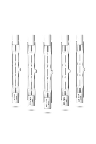 Generic لمبة هالوجين Bonlux R7s 78 ملم قابلة للتخفيت 100 واط 1500 لومن قضيب ه...