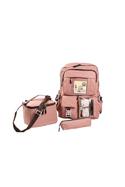 Bagacar Korean Style Teddy Bear School and Daily Use 3-Piece Bag Set