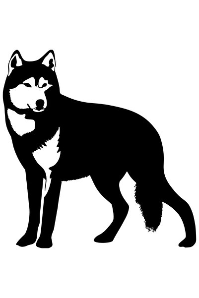 OEM Decor perete Lup HH816 din lemn - 26 L x 27 H (cm)