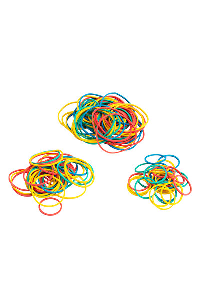 Lawazim Colorful Rubber Band Set - 25mm 38mm 50mm - Strong Elastic Durable Bands