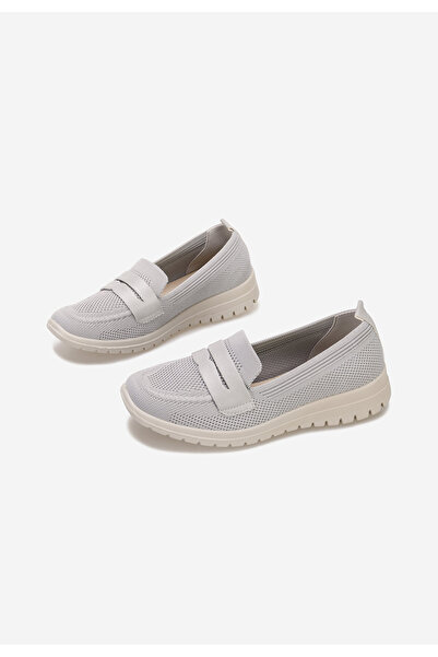 B T Shoes Šedé dámské polobotky Icora