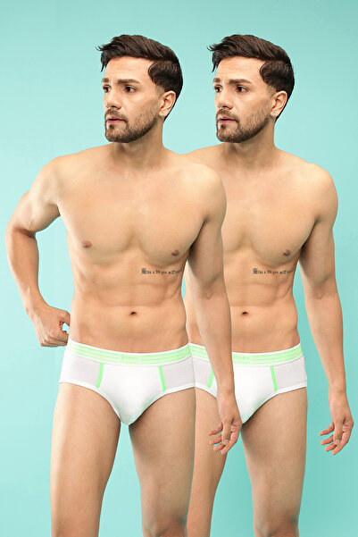 John players Pack of 2 John Players Cotton Briefs with Striped Waistband