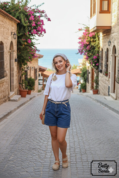 Handmade Betty Bands Bandana Lace Polka Dot Triangle Lace-Up Bandana Scarf Shawl