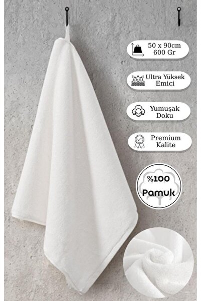 Karna Home Čisto beli mikro-pamučni Mora peškir