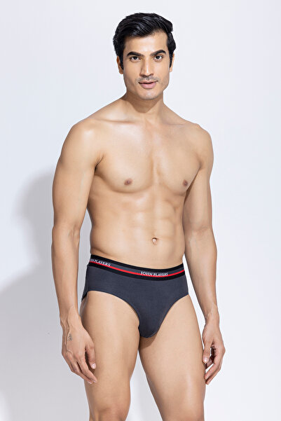 John players Pack of 2 John Players Classic Cotton Briefs in Dark Grey