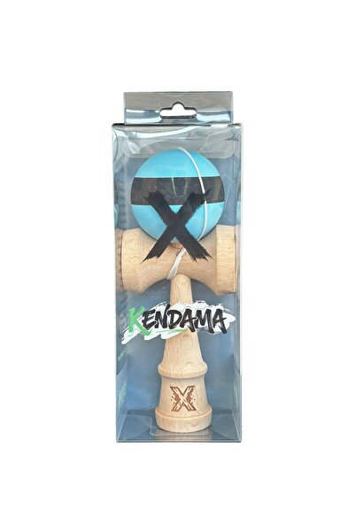 Flippy Kendama X Original, Επαγγελματικό, Flippy, Ξύλινο, Λαβή από καουτσούκ, 18 cm, Μπλε/Μαύρο