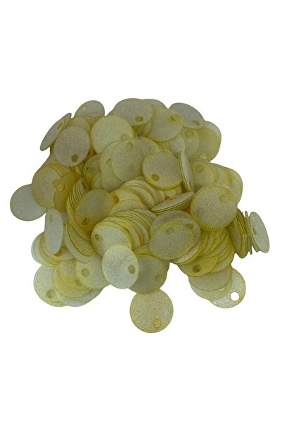 Bi hızlı Ημιδιαφανές Στολίδι Τσάντας Παγιέτα 20 mm (20 γραμμάρια) Κίτρινο