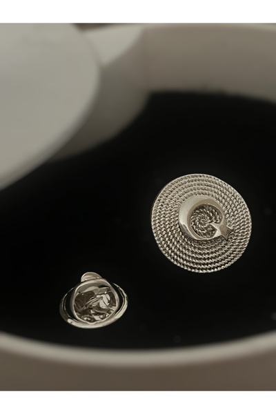 WALDORF Türk Bayrağı rozeti AYYILDIZ gümüş kaplama