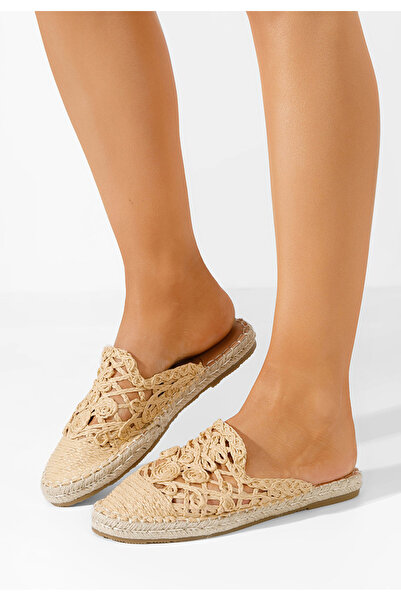 B T Shoes Béžové dámské pantofle Nathaly