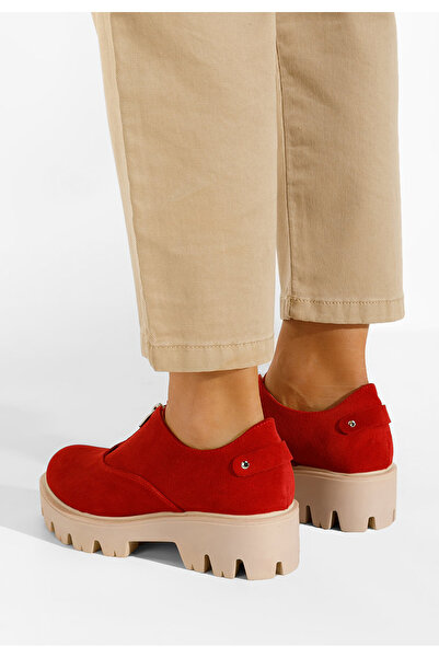 B T Shoes Women's casual leather shoes Brindisi V2 red