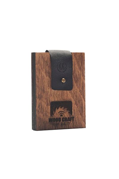 OEM Universal Premium Slim Wooden Wallet HH938 Personalized with Leather Buckle 7x9.8 cm