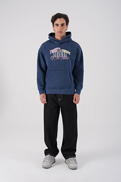 TÜZeMEN Focus Printed Hooded Sweatshirt