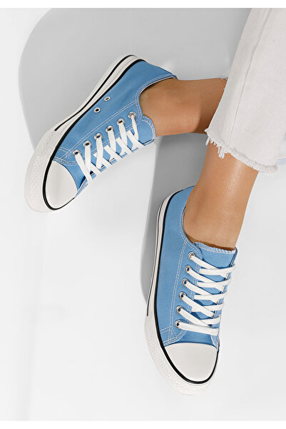 B T Shoes Svetlě modré dámské plátěné tenisky Cavala