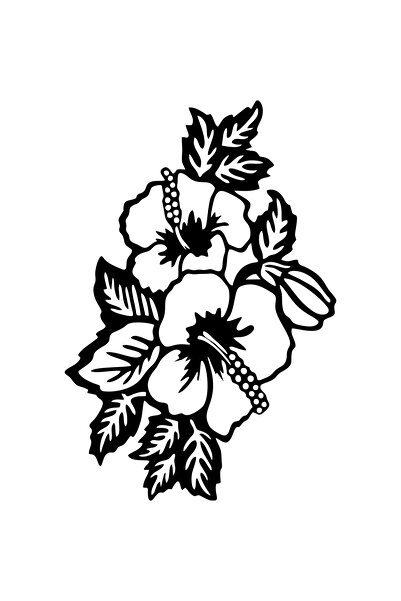 OEM Decor perete Flori HH745 din lemn - 36 L x 58 H (cm)