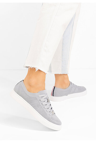 B T Shoes Šedé dámské plátěné tenisky Belinda V3