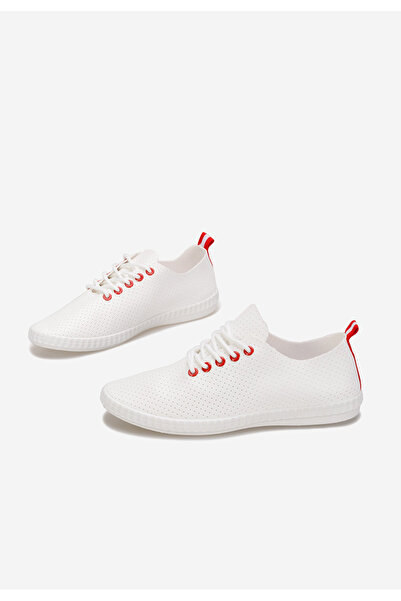 B T Shoes Pantofi casual dama Skede V4 albi