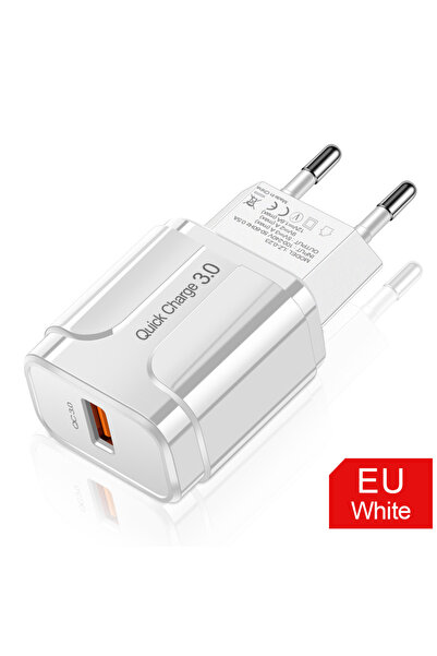 Choice White EU Charger Quick Charge 3.0 4.0 5V 3A Usb Charger For iPhone S20...