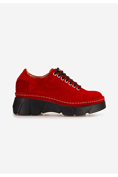 B T Shoes Women's casual shoes Keresa red leather