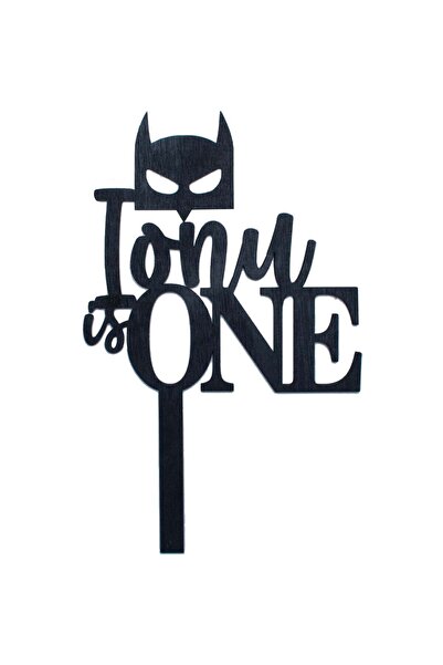 OEM Topper Aniversare Personalizat HH1574 din lemn Model Batman 10x16 cm